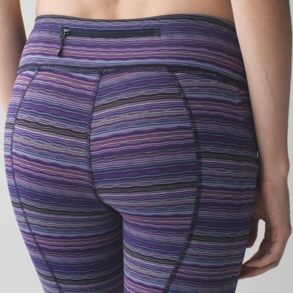 Lululemon Pace Rival Crop Space Dye Twist Violet Sz 8 - Picture 12 of 15